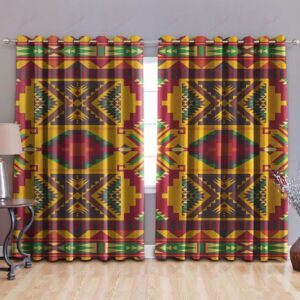 Native American Window Curtains, Southwest Brown Symbol&hellip;