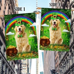 St Patrick s Flag Golden Retrieve Saint Patrick s Day Irish Flag St Patrick s Day Garden Flag 2 payxxu.jpg