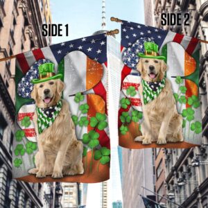St Patrick s Flag Golden Retriever Dog Saint Patrick s Day Flag St Patrick s Day Garden Flag 3 pcmwjy.jpg
