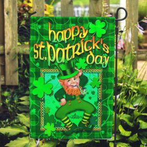 St Patrick’s Flag, Happy Leprechaun House Flag,&hellip;