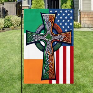 St Patrick s Flag Irish Celtic Knot Cross St. Patrick s Day Irish American Flag St Patrick s Day Garden Flag 3 lnnovz.jpg