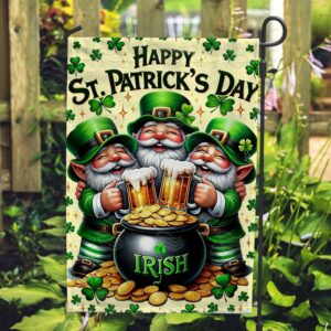 St Patrick’s Flag, Leprechaun Trio Festivities Double&hellip;