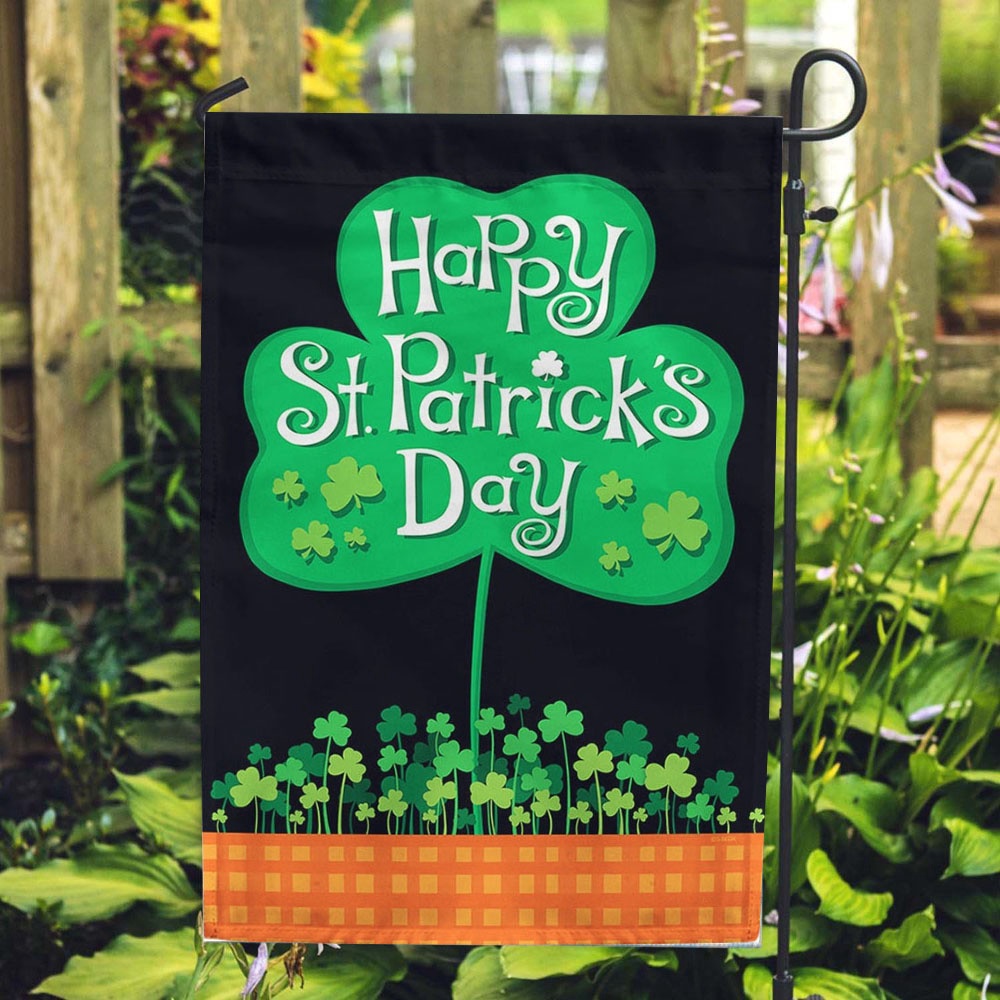St Patrick’s Flag, Saint Pat’s Clover Patch House Flag, St Patrick’s Day Garden Flag