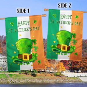 St Patrick s Flag Shamrock Leprechaun s Hat Happy St. Patrick Day Flag St Patrick s Day Garden Flag 2 gwit2i.jpg