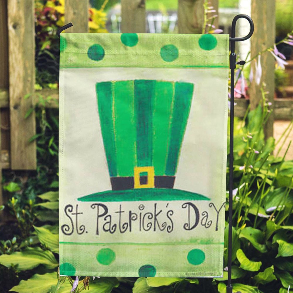 St Patrick’s Flag, St.Pat’s Hat House Flag, St Patrick’s Day Garden Flag