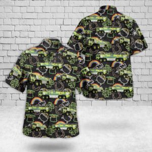 St Patricks Day Hawaiian Shirt, Aircraft Rescue&hellip;