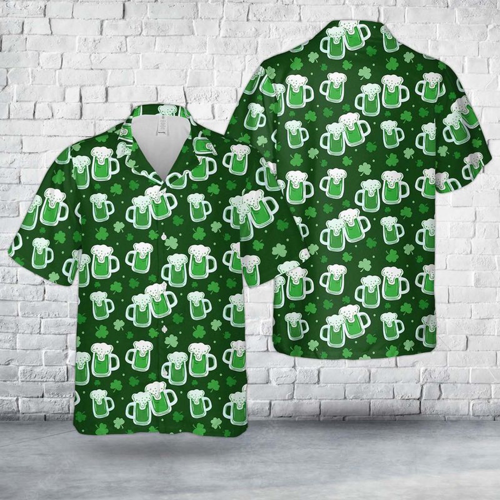 St Patricks Day Hawaiian Shirt, Irish St Patrick’s Day Beer Hawaiian Shirts