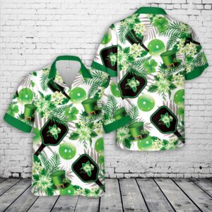 St Patricks Day Hawaiian Shirt, Pickleball Green&hellip;