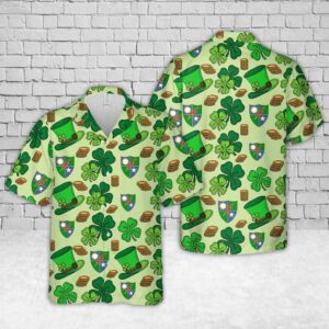 St Patricks Day Hawaiian Shirt, US Army&hellip;
