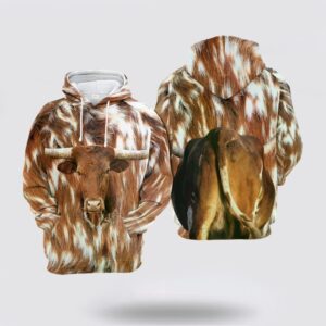 Texas Hoodie, Texas Longhorn 3D All Over Printed Hoodie