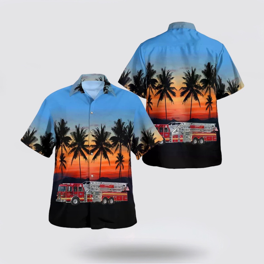 Texas Longhorn Hawaiian Shirt, Houston Texas Lyondellbasell Houston Refinery Fire Department Hawaiian Shirt