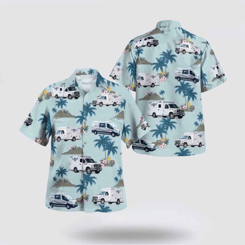 Texas Longhorn Hawaiian Shirt, Lone Star Ambulance, Inc, San Antonio, Texas Hawaiian Shirt