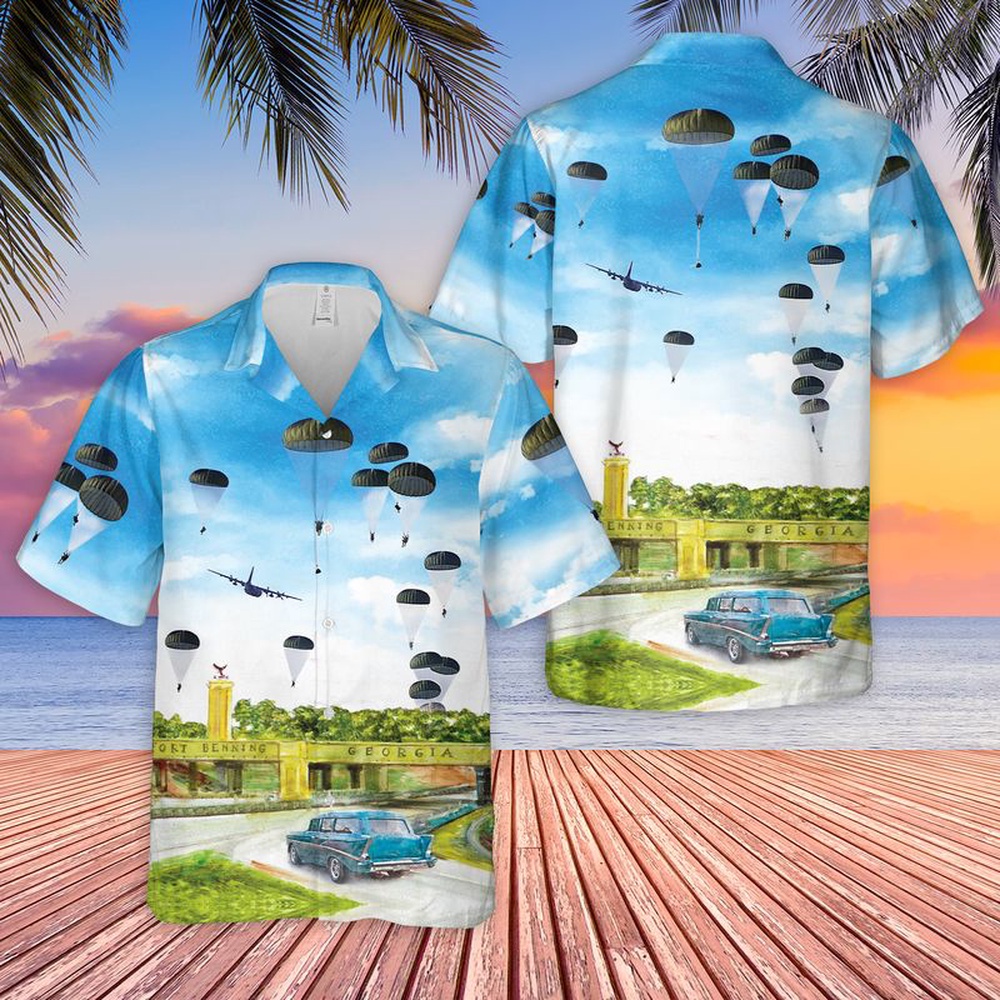 Us Army Hawaiian Shirt, US Army Airborne School Hawaiian Shirts Us Army Hawaiian Shirt, US Army Airborne School Hawaiian Shirts