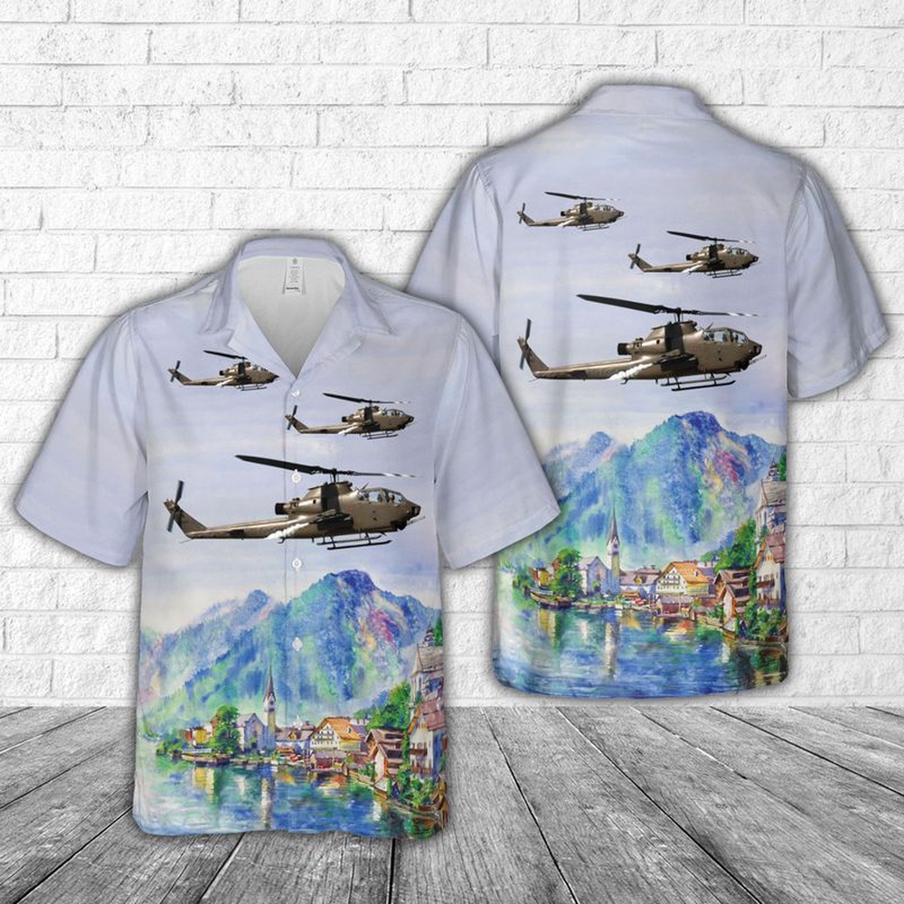 Us Army Hawaiian Shirt, US Army Bell AH-1F Cobra Hawaiian Shirt Us Army Hawaiian Shirt, US Army Bell AH-1F Cobra Hawaiian Shirt