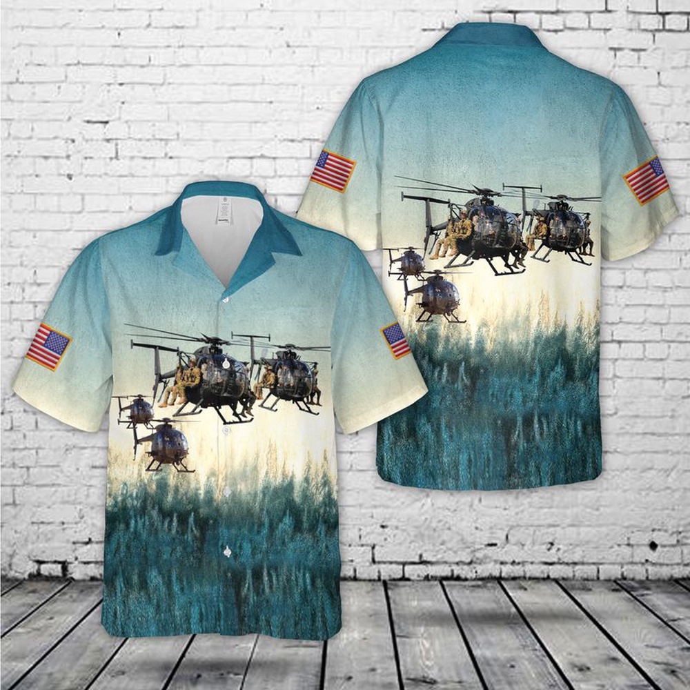 Us Army Hawaiian Shirt, US Army Boeing AH-6 The Little Bird Hawaiian Shirt Us Army Hawaiian Shirt, US Army Boeing AH-6 The Little Bird Hawaiian Shirt
