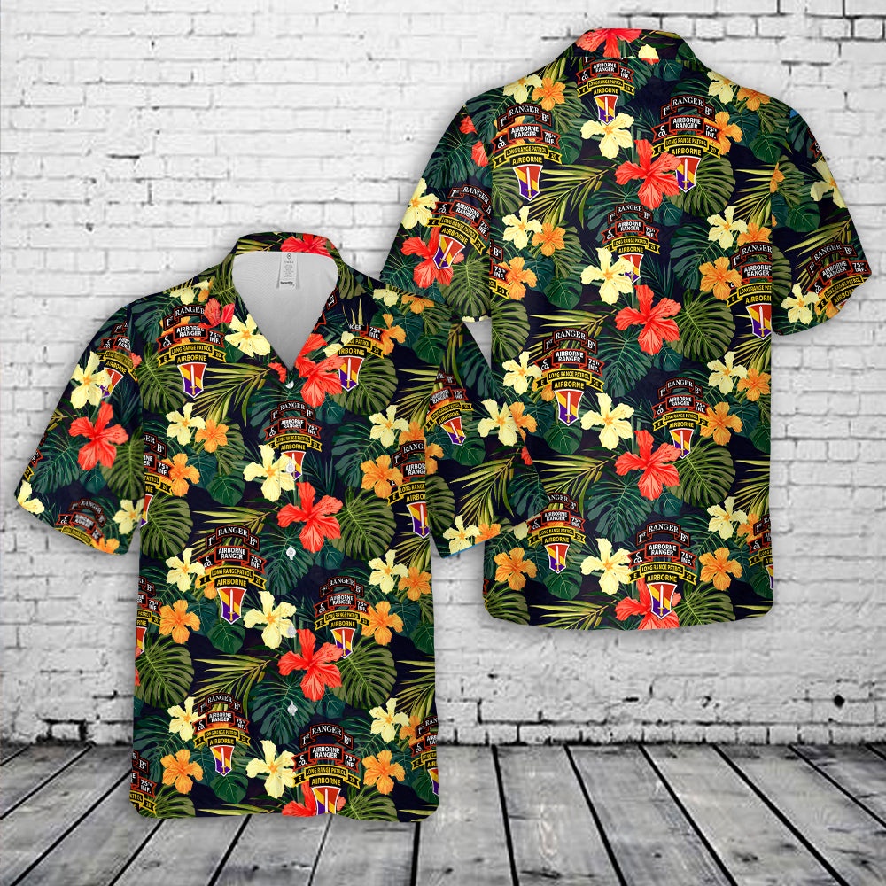 Us Army Hawaiian Shirt, US Army Company C (Airborne Ranger), 75th Infantry Hawaiian Shirt Us Army Hawaiian Shirt, US Army Company C (Airborne Ranger), 75th Infantry Hawaiian Shirt