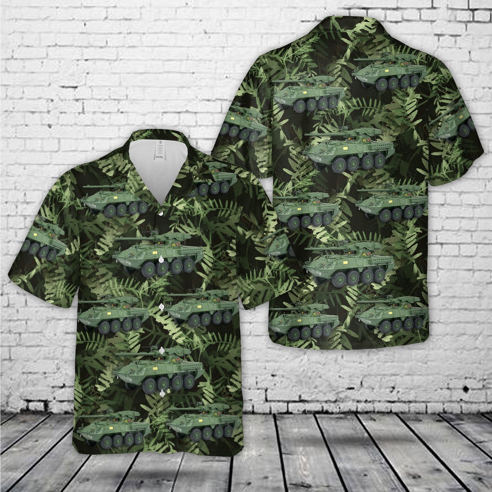 Us Army Hawaiian Shirt, US Army M1128 Stryker MGS Hawaiian Shirt Us Army Hawaiian Shirt, US Army M1128 Stryker MGS Hawaiian Shirt