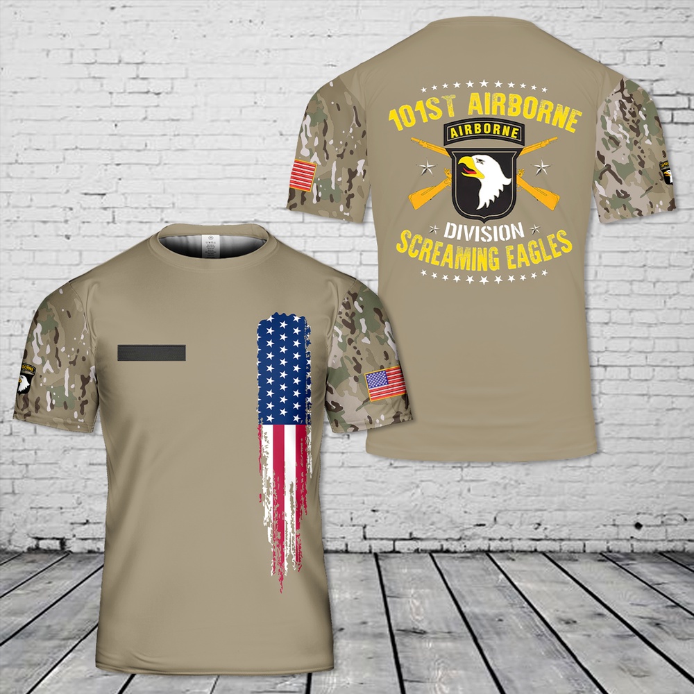 Us Army T Shirt, Personalized US Army 101st Airborne Division T-Shirt