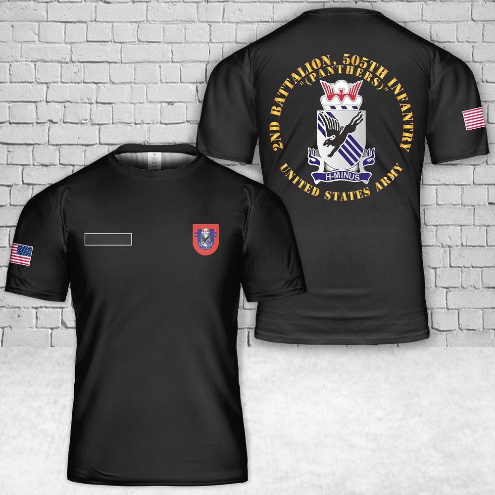 Us Army T Shirt, Personalized US Army 2-505th Parachute Infantry Regiment T-Shirt 3D
