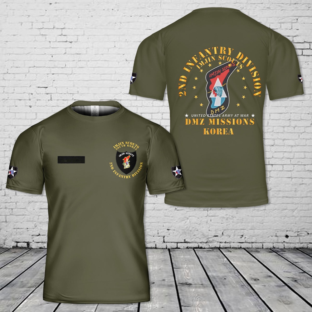 Us Army T Shirt, Personalized US Army 2nd Infantry Division – ImJin Scout -DMZ Missions T-Shirt 3D