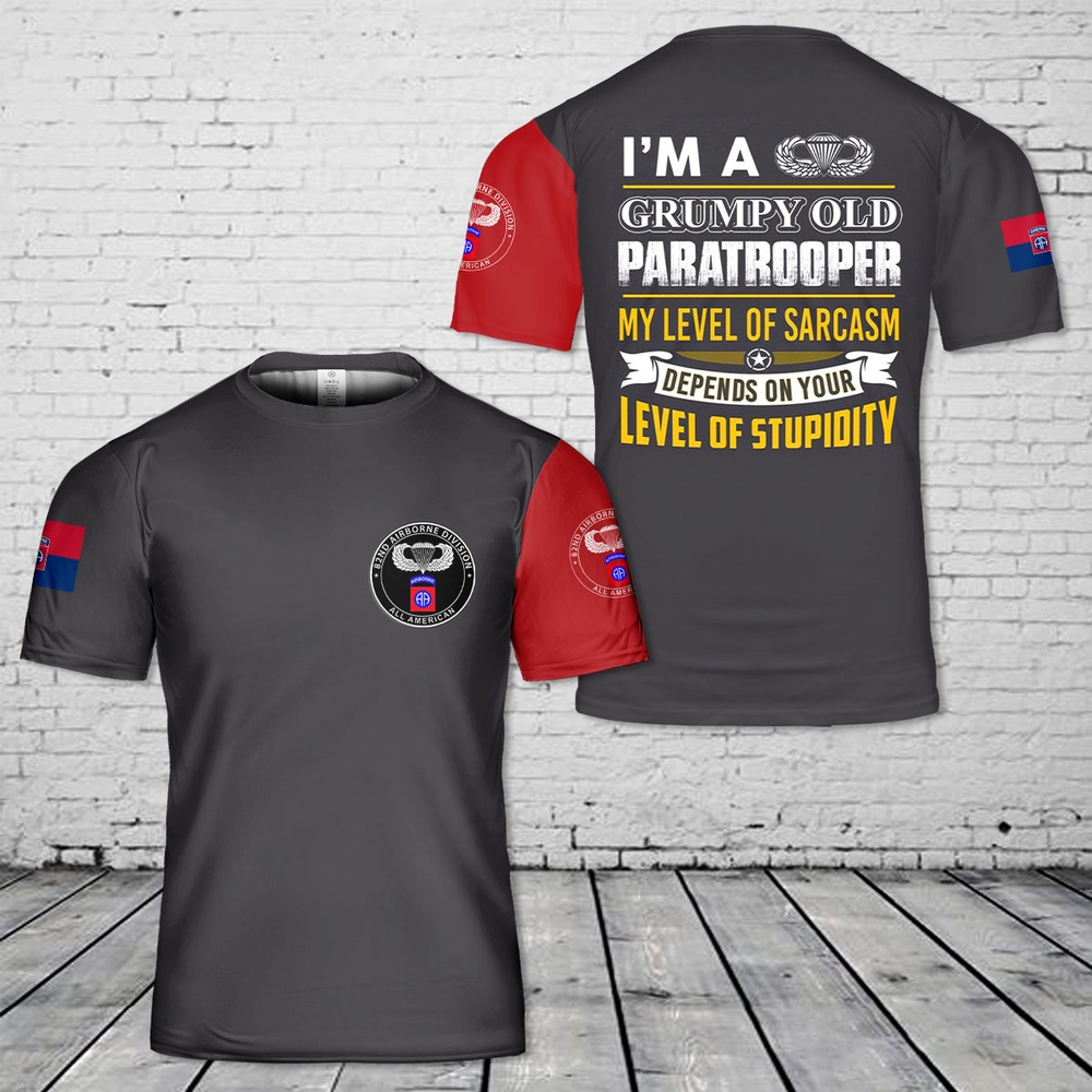 Us Army T Shirt, US Army 82nd Airborne 3D T-Shirt