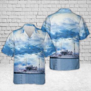 Us Navy Hawaiian Shirt, USS Current (AR-S22)&hellip;