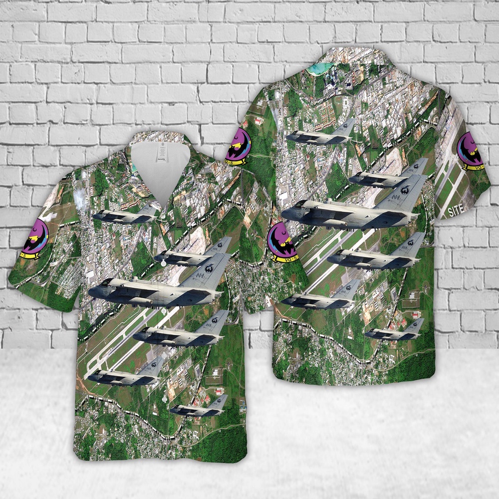 Us Navy Hawaiian Shirt, US Navy ES-3A VQ-5 Seashadows Hawaiian Shirt, Military Aloha Shirt