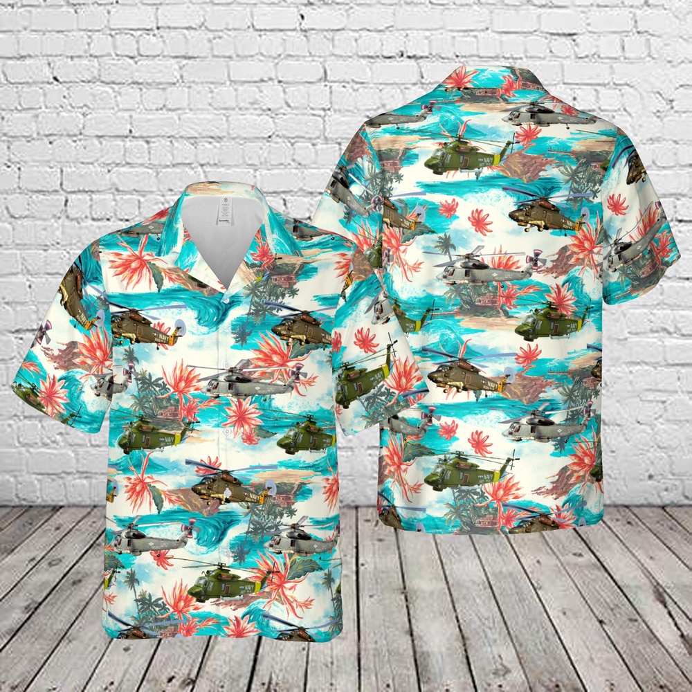 Us Navy Hawaiian Shirt, US Navy Kaman SH-2 Seasprite Hawaiian Shirt, Military Aloha Shirt