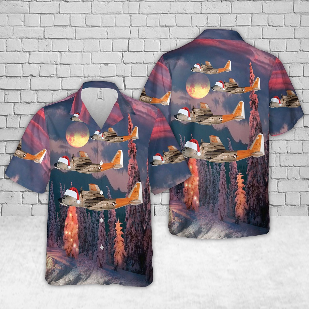 Us Navy Hawaiian Shirt, US Navy LC -130 Hercules Of VXE-6 The Puckered Penguins Christmas Hawaiian Shirt