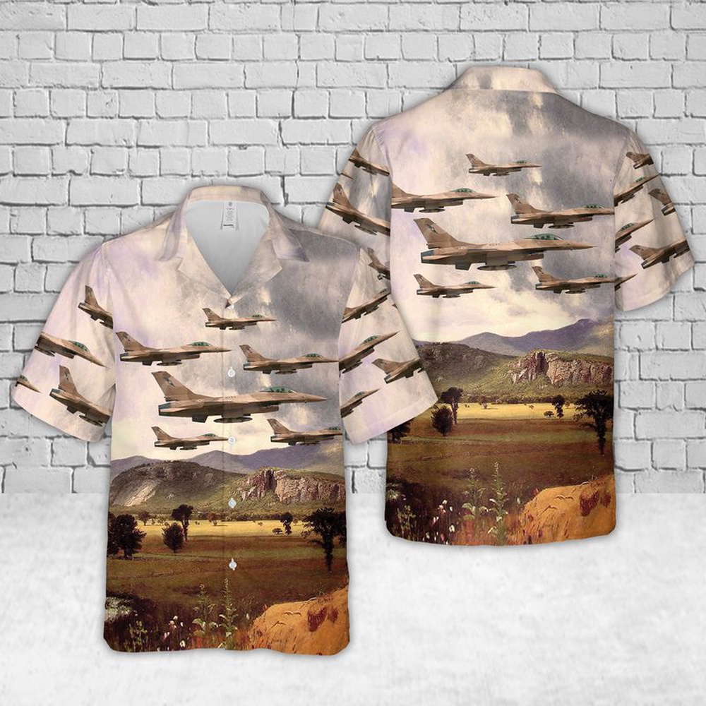 Us Navy Hawaiian Shirt, US Navy NSAWC – General Dynamics F-16A Block 15AM OCU Fighting Falcon Hawaiian Shirts