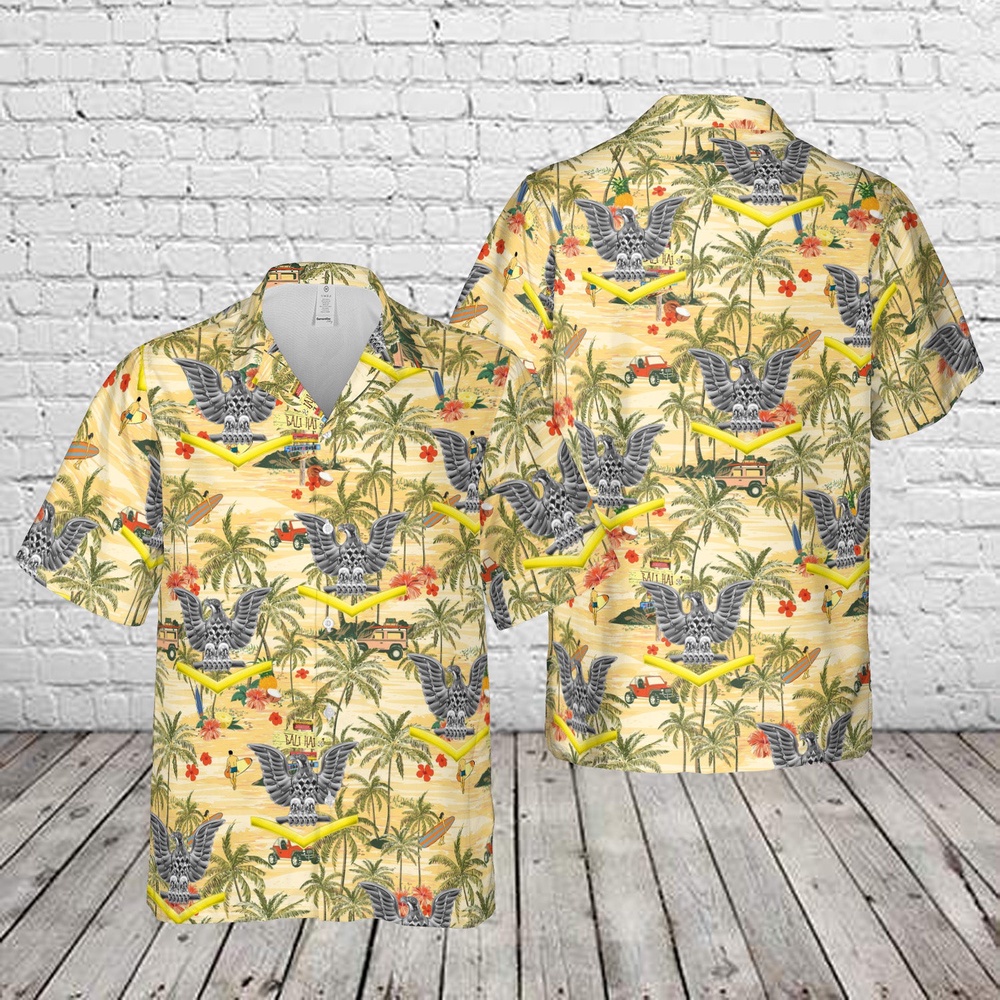 Us Navy Hawaiian Shirt, US Navy Petty officer third class E-4 Hawaiian Shirt, Military Aloha Shirt