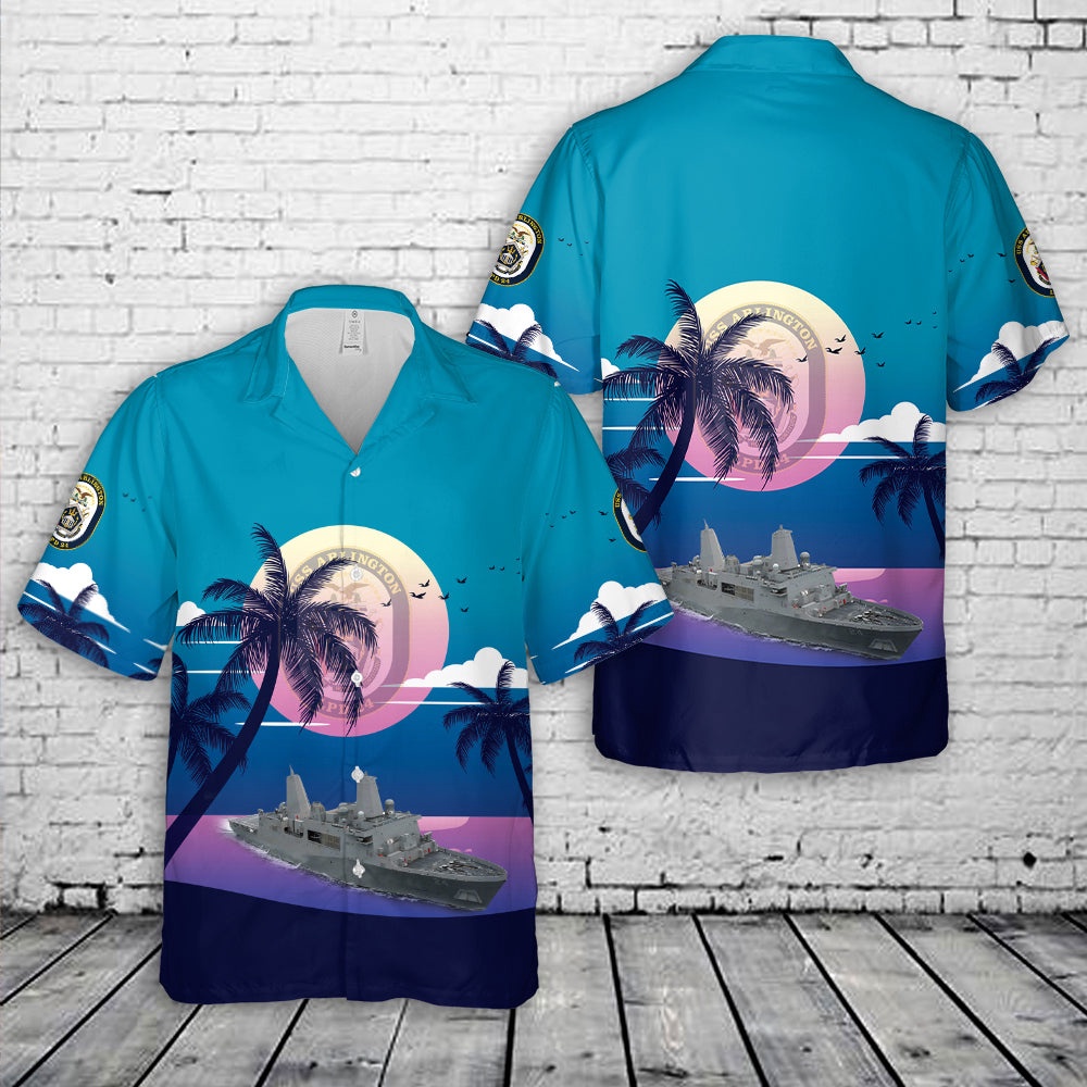 Us Navy Hawaiian Shirt, US Navy USS Arlington (LPD-24) Hawaiian Shirt, Military Aloha Shirt Us Navy Hawaiian Shirt, US Navy USS Arlington (LPD-24) Hawaiian Shirt, Military Aloha Shirt