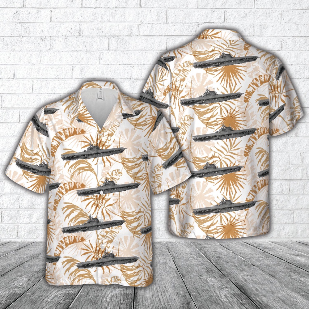 Us Navy Hawaiian Shirt, US Navy USS Enterprise (CV-6) Hawaiian Shirts, Military Aloha Shirt