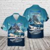 Us Navy Hawaiian Shirt, US Navy USS Enterprise (CV-6) Hawaiian Shirts, Military Aloha Shirt
