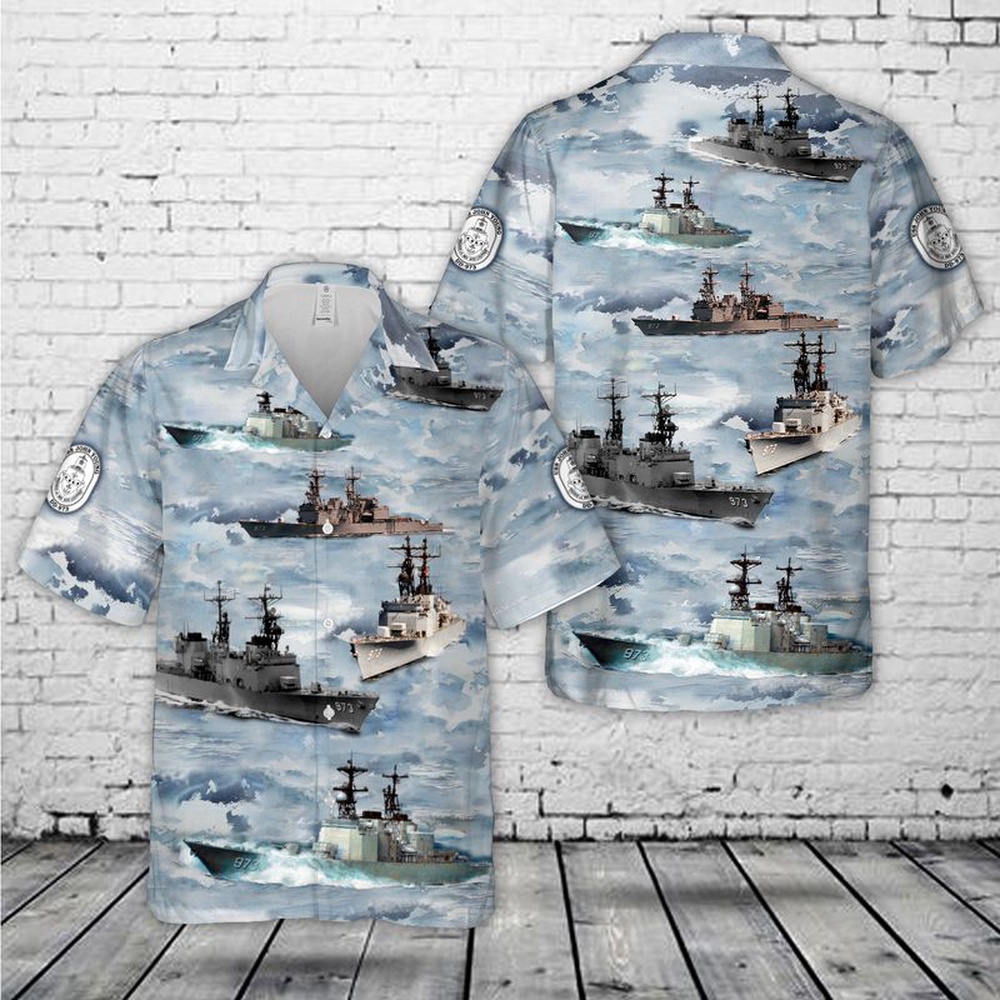 Us Navy Hawaiian Shirt, US Navy USS John Young (DD-973) Hawaiian Shirt, Military Aloha Shirt