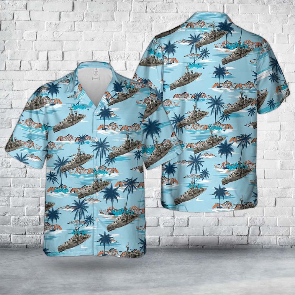 Us Navy Hawaiian Shirt, US Navy USS Massey (DD-778) Hawaiian Shirt, Military Aloha Shirt