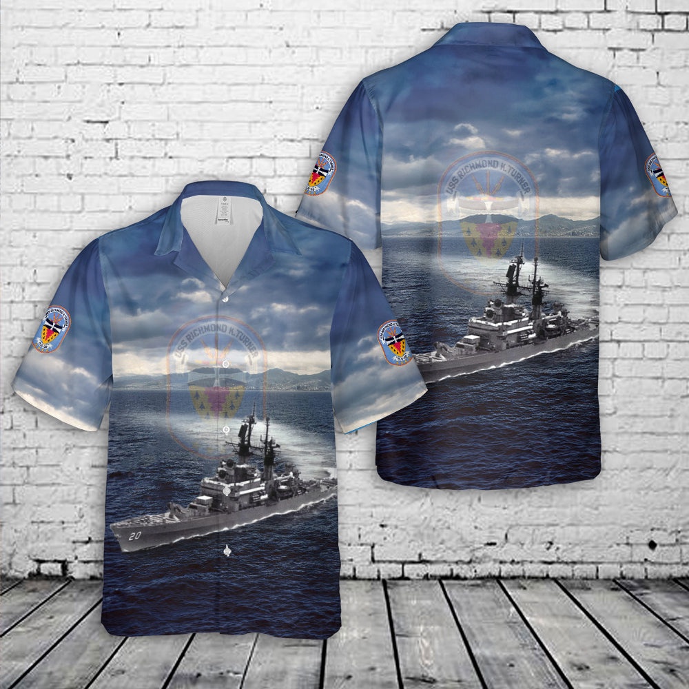 Us Navy Hawaiian Shirt, US Navy USS Richmond K Turner (DLG-20  CG-20) Leahy-class cruiser destroyer leader Hawaiian Shirt