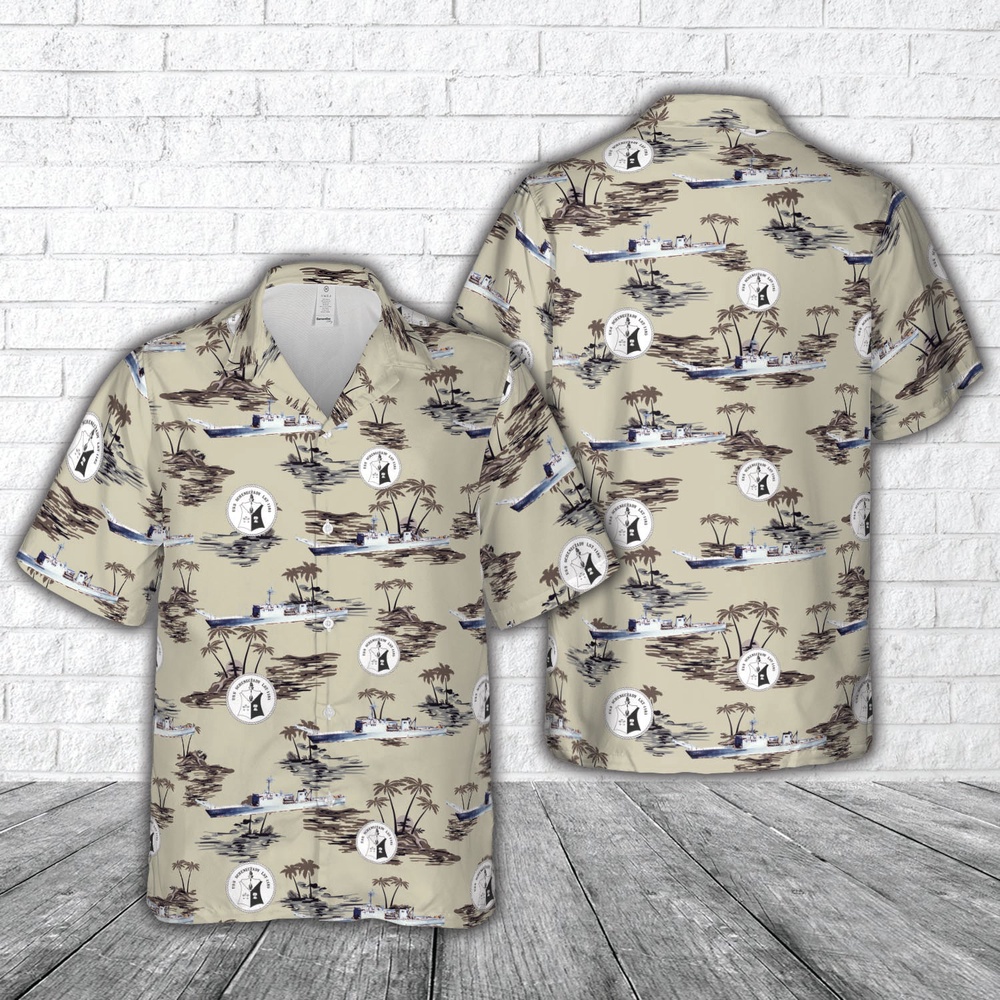 Us Navy Hawaiian Shirt, US Navy USS Schenectady (LST-1185) Hawaiian Shirt, Military Aloha Shirt