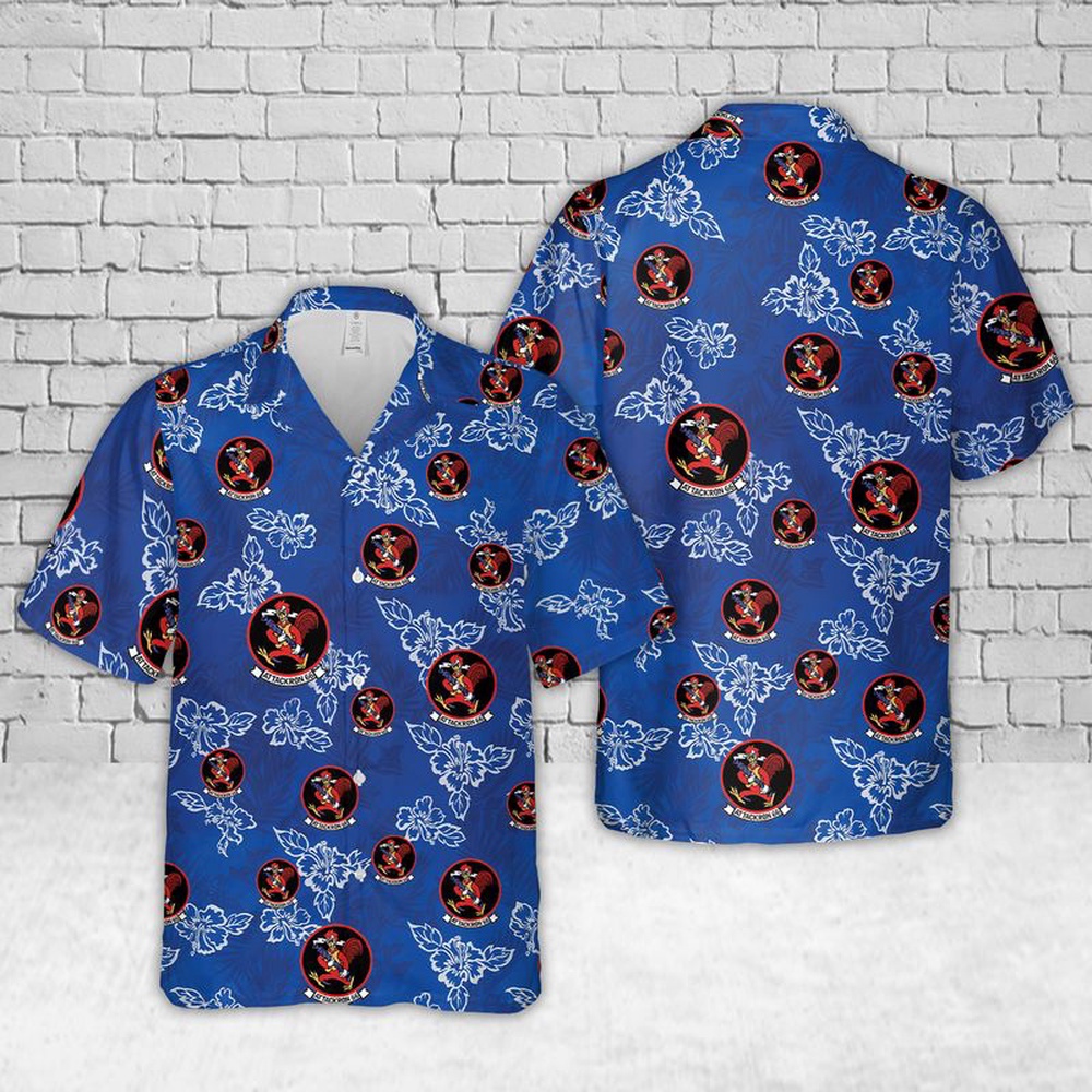 Us Navy Hawaiian Shirt, US Navy VA-66 A-7E Corsair Hawaiian Shirts, Military Aloha Shirt