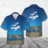 Us Navy Hawaiian Shirt, US Navy VP-50 Blue Dragon Martin P5M Marlin Hawaiian Shirt, Military Aloha Shirt