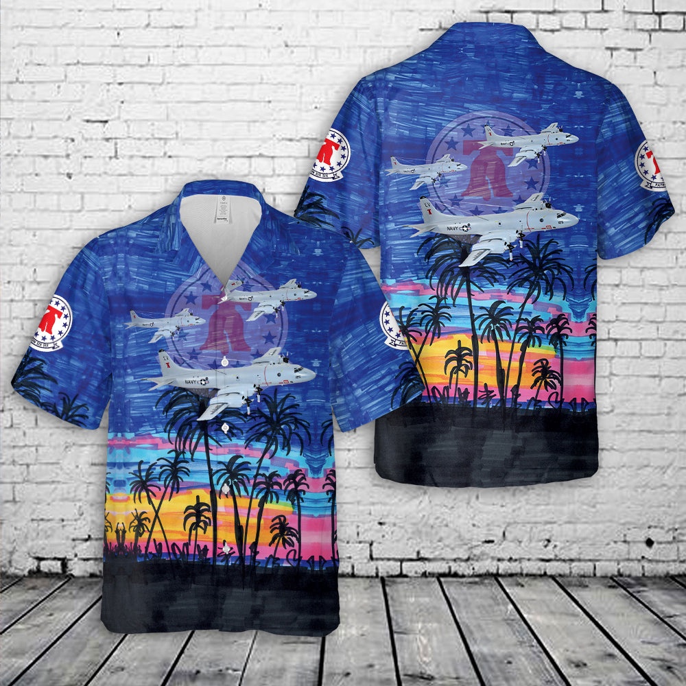 Us Navy Hawaiian Shirt, US Navy VP-66 P-3C Orion Liberty Bells Hawaiian Shirt, Military Aloha Shirt