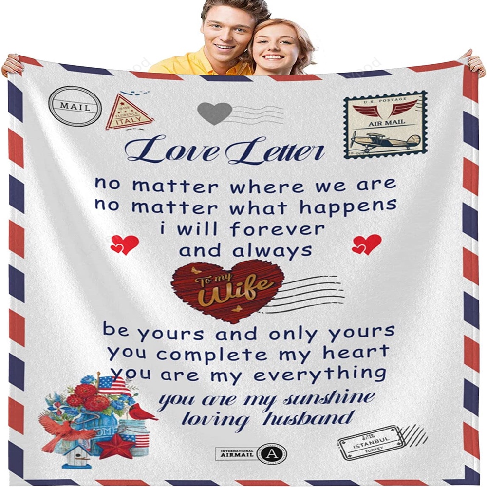 Valentine Blanket, Anniversary Birthday Gifts For Wife, To My Wife Blanket From Husband Valentine Blanket, Anniversary Birthday Gifts For Wife, To My Wife Blanket From Husband