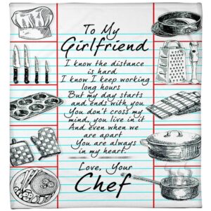 Valentine Blanket, Chefs Girlfriend Premium Fleece Blanket,&hellip;