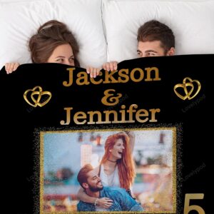 Valentine Blanket, Custom Name Anniversary Blanket For&hellip;