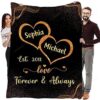 Valentine Blanket, Customized Engagement Fleece Warm Blanket Future Mrs Throw Blanket Anniversary