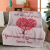 Valentine Blanket, Infinity Flying Butterfly Love Customized Couple Blanket, Gift For Birthday, Wedding
