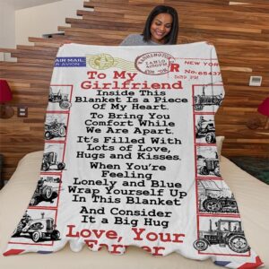 Valentine Blanket, Farmers Girlfriend Premium Fleece Blanket,&hellip;