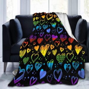 Valentine Blanket, Gay Pride Rainbow Lgbt Colorful&hellip;