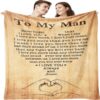 Valentine Blanket, Gifts For Boyfriend Throw Blanket, Fleece Blanket Birthday Gifts For Men, Anniversary Day