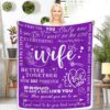 Valentine Blanket, Gifts For Wife From Husband, Anniversary Birthday Valentines Romantic Gifts For Her Custom Blanket